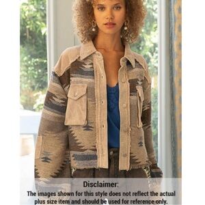 POL Aztec Pattern Jacket